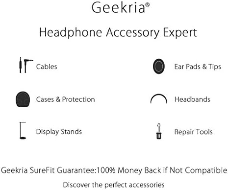 Geekria Comfort Velor Замена на ушите за ушите за Sennheiser PC350, HD280 Pro, HD580, Урбанит XL слушалки за слушалки, слушалки за слушалки,