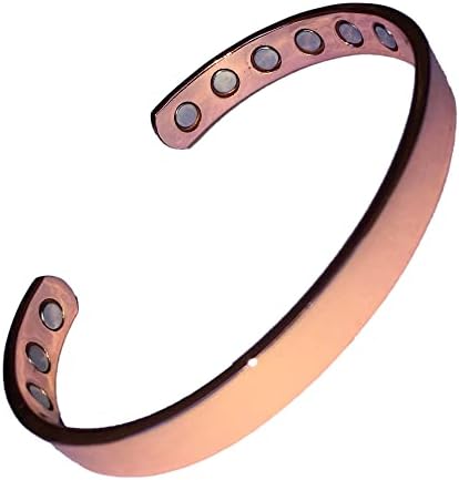 Бакарна магнетна нараквица - Артритис Терапија со 12 магнети - Прилагодливи мажите од унисекс - Ослободување на артритис, карпален тунел,