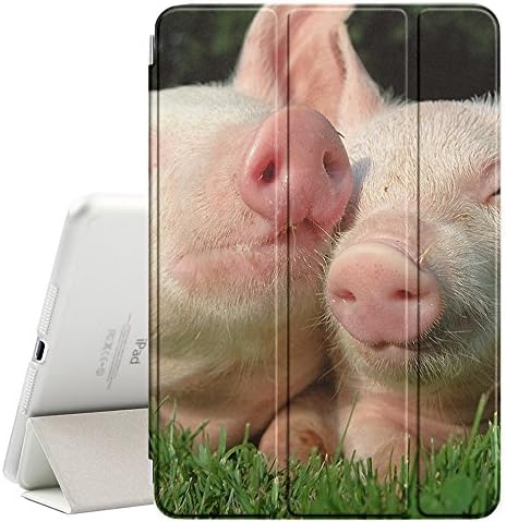 STPlus Симпатична Свинско Животно Паметно Покритие Со Заден Случај + Функција За Автоматско Спиење/Будење + Стојат За Apple iPad