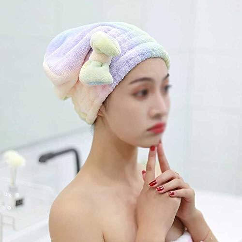 Wpyyi брза суво коса за бања за пешкир микрофибер брзо сушење кадифен магија инстант суво капаче за туширање за туширање