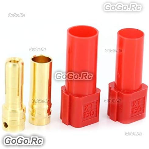 Gogorc 1 пар XT150 6mm голем тековен мотор -куршум конектор машки/женски w/ракав црвен