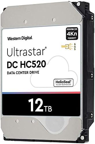 HGST WD Ultrastar DC HC520 HUH721212AL4200 12TB HDD 7200 RPM SAS 12GB/S Интерфејс 4KN ISE 3,5-инчен центар за хелиум центар за внатрешни