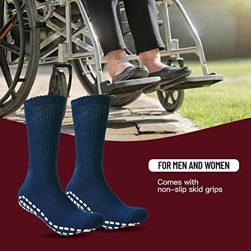 Дополнителни широки чорапи за отечени нозе- Промовирајте ја циркулацијата на крвта, меки и удобни чорапи за мажи, соодветни луѓе