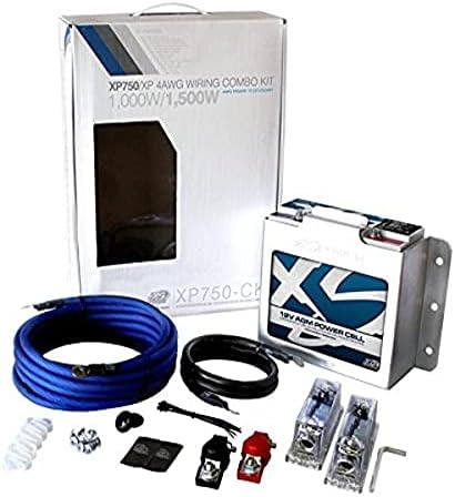 XS Power XP750-CK XP FLEX 4 AWG 1000W - 1500w Инсталирајте Комплет И XP750 Батерија Комбо