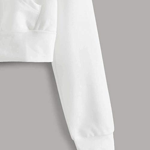 Затворање на патент за затворање на качулка за жени џебови со долга ракав цврста боја лабава култура на врвови на обична блуза пуловер