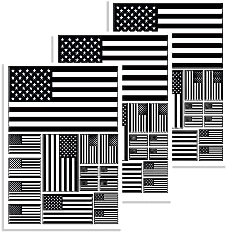 Кантендо 3пакувајте Црна Налепница За Американско Американско Знаме-Црни Американски Знамиња Рефлектирачки Налепници За Винил Автомобил-За