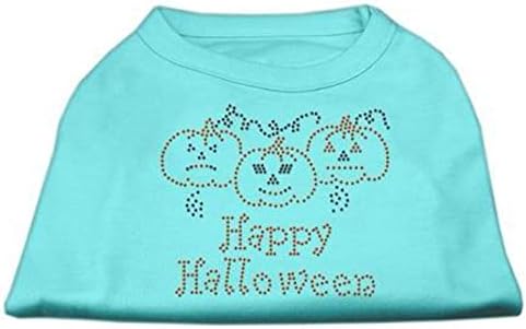 Производи за миленичиња Мираж 16-инчи Среќна кошула за печатење на Ноќта на вештерките за домашни миленици, Х-ЛАРГ, Аква