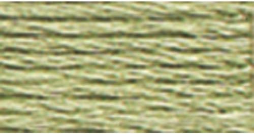 DMC 117-523 Шест гаден памучен памучен конец, светло папрат зелена, 8,7-двор