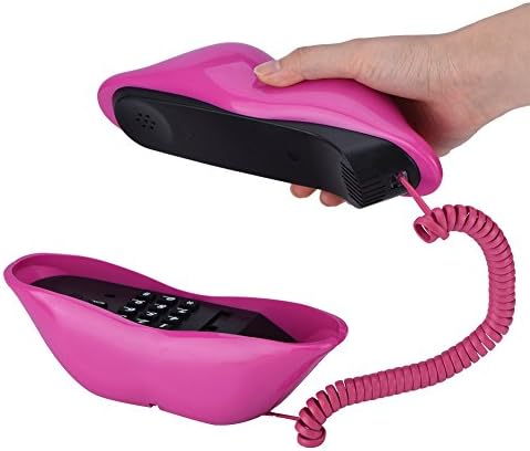 Bewinner Смешна розова црвена усна пластика Телефон - Телефонски телефонски телефонски телефон - уникатен изглед, специјална уметничка
