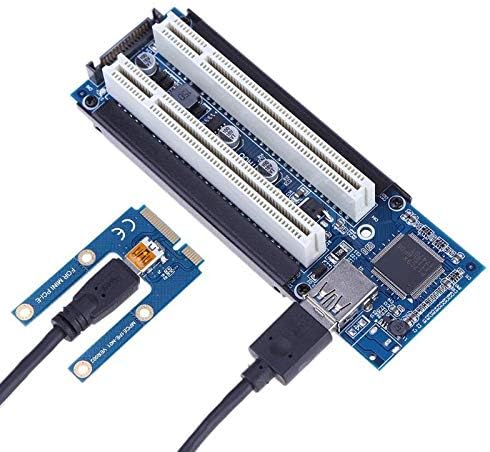 Мини PCI Експрес До Двојна PCI Адаптер Картичка PCIe x1 На Рутер Забавува 2 PCI Слот Столб Картичка