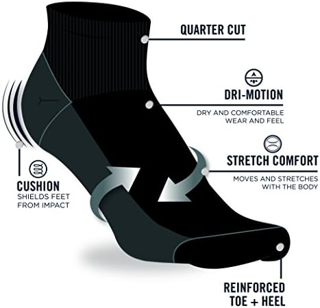 Наутика Менс Се Водат Удобност Амортизирани Атлетски Четвртина Чорапи Со Контрола На Влага