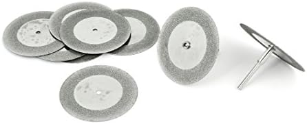 uxcell 10 Парчиња 50mm Дијамант Обложени Отсечени Мелење Тркала дискови w 1/8 инчи Копач
