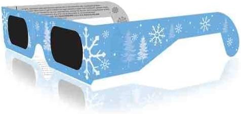 Гсм Брендови Божиќни 3д Очила - Празничните Спецификации Ги Трансформираат Светлата Во Магична Слика На Снегулка
