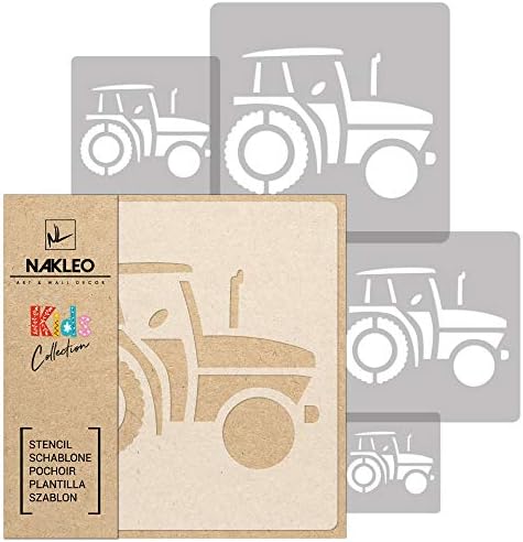 Nakleo 5 компјутери за еднократно пластични матрици - фарма на земја со трактор - 13,4 до 3,5 - шема Деца деца за сликање Декорирање на простории