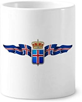 Исланд Национален Амблем Земја Симбол Четка За Заби Држач За Пенкало Кригла Керамички Држач Чаша За Моливи