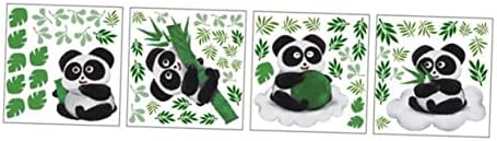 Веемон 1 парчиња налепници за панда за животни налепници животни wallидни декорации цртани налепници за цртани филмови панда остава дек животни