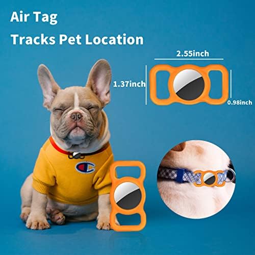 Homeartime Silicone Case за Airtag, 2 пакувања водоотпорен заштитен воздушен случај за јака на кучиња, држач, лента за миленичиња, лента за миленичиња