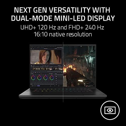 Razer Блејд 16 Игри На среќа-Лаптоп: NVIDIA GeForce RTX 4070 13-Ти Генерал Intel 24-Core i9 HX ПРОЦЕСОРОТ 16 Двоен Режим МИНИ LED 32GB-RAM1TB