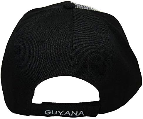 Трговски ветрови Гвајана земја црна бела буква сртот 3-Д лепенка од странично извезено капа за капа