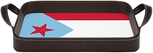 South Yemen Flag Pu Feather Serving Serving Tray Elegant Table Decor Perfume Организатор со рачки
