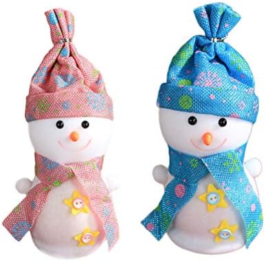 АБУФАН 2 парчиња Божиќна Торбичка За Складирање Снешко Торбичка За Бонбони Божиќни Декори Реквизит За Декор За Ноќта На Вештерките
