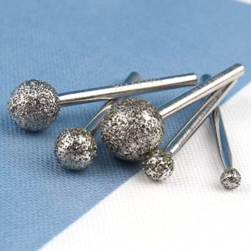 Cbright Ball Form Diamond Burr Bit, 15PCS 36 обложени курсеви поставени 1/8inch алатки за дијаманти за шанк поставени за повеќето
