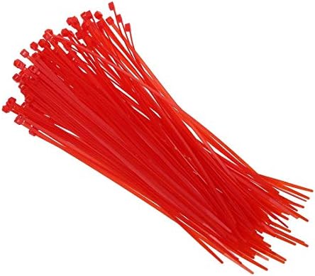 100-1000 парчиња професионални кабелски врски со кабелски врски 3.6x150мм црвени 100 парчиња