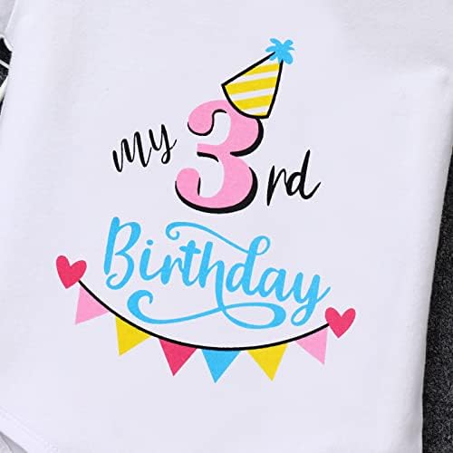 Idopip мојата 1 -ви 3 -ти 3 -ти роденденска облека облека бебе ромпер кошула Туту здолниште за глава од 3 парчиња облека поставени за торта пресече