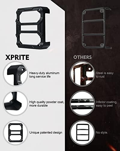 Xprite Опашка Светлосни Штитници W / Слајд-Можност Прачки Дизајн, Само-Патентирани Опашка Светло Опфаќа Компатибилен Со Џип Wrangler