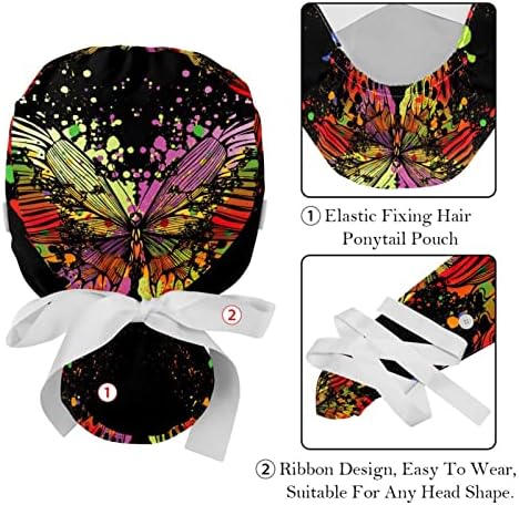 2 парчиња симпатична цветна шема за чистење со копчиња со прилагодливи капи, вртете ги грбот за џемпери за жени
