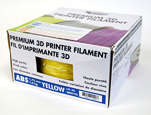 Mg Chemicals ABS17Ye1 Yellow ABS 3D филамент за печатач, 1,75 mm, 1 кг лажица