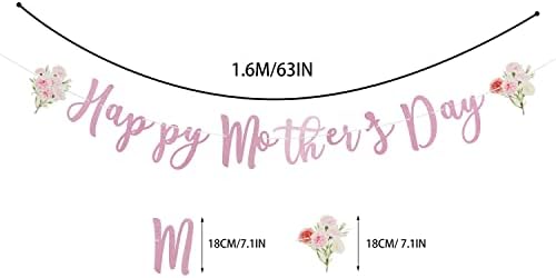 Среќен Ден На Мајката Банер Постави Декорација За Денот На Мајката Партија Украси Позадина Венец За Денот На Мајката Сјајот Венец
