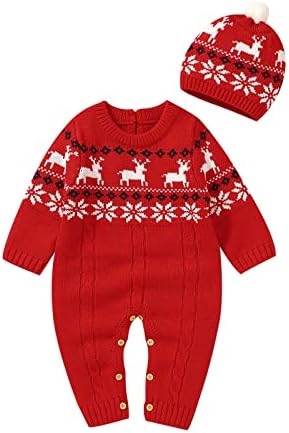9 месечен џемпер новороденче момче девојче Божиќно елени плетени џемпер бебе бебе велигденски џемпер дете момче