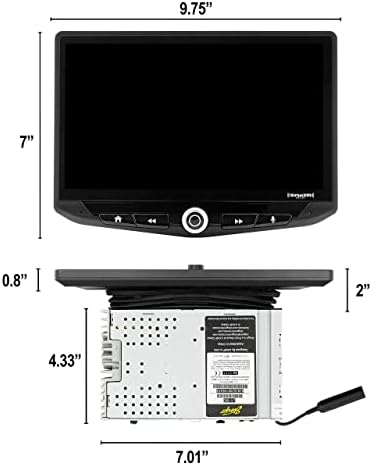 STINGER HEIGH10 10 Универзална Мултимедијална Автомобилска Стерео Главна Единица, Apple CarPlay, Android Auto, Siriusxm Подготвен, Bluetooth, GPS