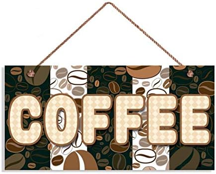 Знак за кафе Maiyuan, кафе -типографија, знак 5 x 10, мока, капучино, лате