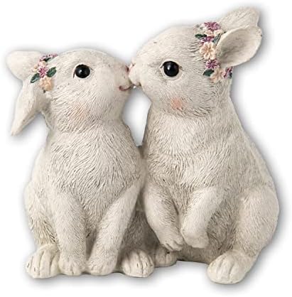 Lc lcdecohome Велигденски зајаче двојки украси пролет Велигден - Декори за зајаци фигурини таблети украси за забава домашен одмор симпатична
