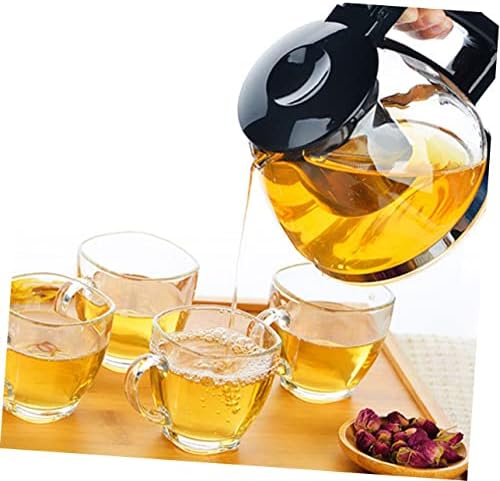 Луксузен чајник кафе -котел со шпорет загреана костум од не'рѓосувачки челик чај инфузер лабав чај сад чај котел со рачка стакло инфузер чајник