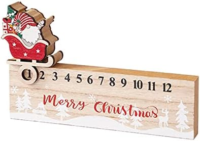 Близу Божиќни Украси Дрвени Мобилни Календарски Орнаменти Безличен Старец Божиќно Одбројување Градинарски Гном Украси