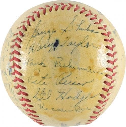 Teamеки Робинсон дебитантска ера 1948 година Бруклин Доџерс екипа потпиша Бејзбол ПСА ДНК - Автограмирани бејзбол