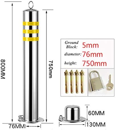 Столбот ВИКК Болард Има Висечки Прстен, Безбедносната Бариера Има Рефлектирачка Лента, Лесна Инсталација Столб За Паркирање На Улица