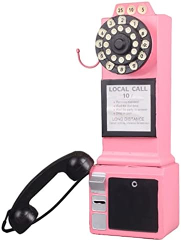 Гроздобер Телефонски модел Ретро wallидни телефони за фиксна линија со механичко ingвонење класичен кабел телефонски бирање фиксни