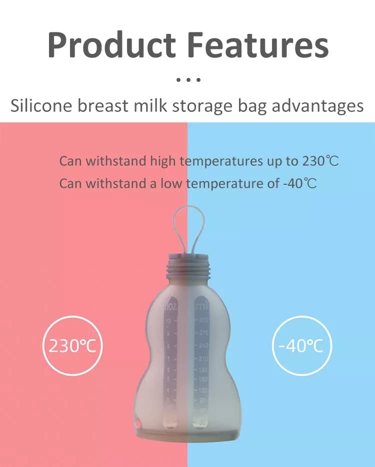 СРЕЌНИ РАБОТИ Еко Пријателски Само Хранење Бебе Шише |Еднократно Силиконска Торбичка Шише со Брадавица | Торба За Складирање Мајчино Млеко. 6м+