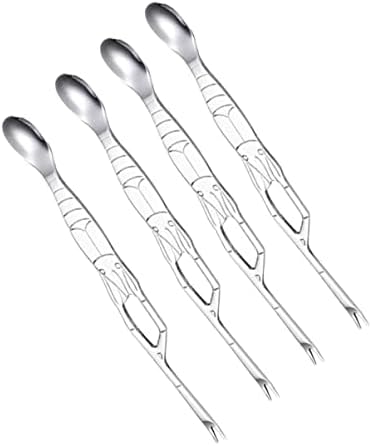 Алатки за алатки UPKOCH 2 парчиња рак од рак од не'рѓосувачки челик вилушка вилушка за морска храна пики јастог изборот за