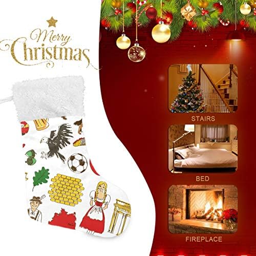 Скица Пимилагу Германија Божиќни чорапи 1 пакет 17,7 “, виси чорапи за Божиќна декорација