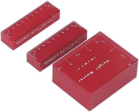 Поставување на блокови за висина на мерачи на висина, решетки за поставување на алуминиум од 17 парчиња за рутер и табела за пила за пила,