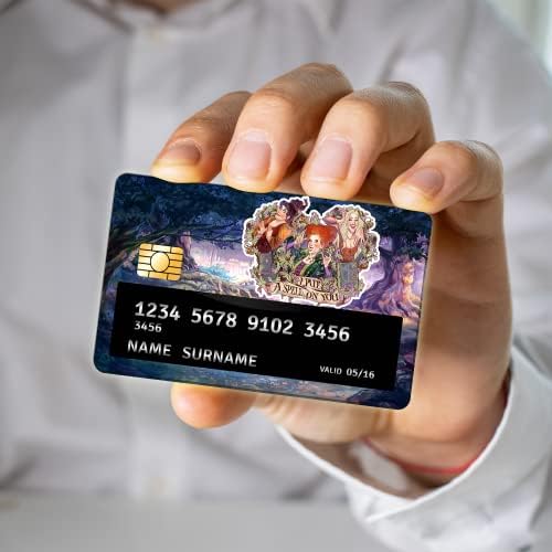 Налепници за картички Банкарски Дебитни Кредитни Хокус Случај Покус Водоотпорен Тенок Винил Покритие Заштитник Етикета Отстранлив