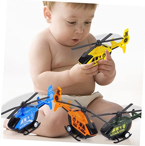Toyandona 12pcs Повлечете го хеликоптерот Дете за мали деца од предучилишна возраст за предучилишна возраст, дете, претставува летечки хеликоптер,