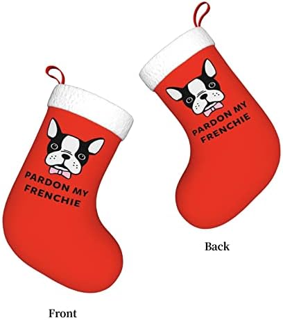 Вејмеј помилување на мојата француска Божиќна порибување 18 инчи Божиќ што виси чорап класичен празник за украсување чорапи