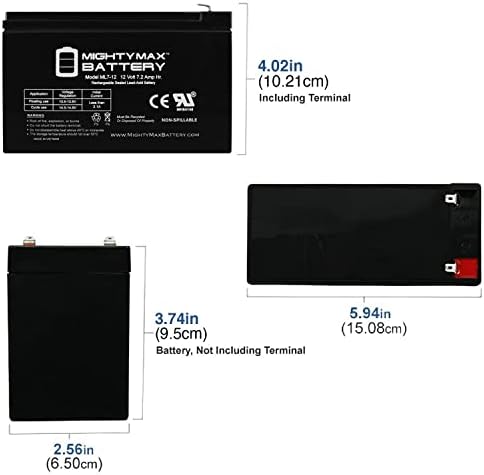 ML1.3-12 - 12 Волт 1,3 AH, F1 терминал, батерија за полнење SLA AGM & ML7-12 - 12 волти 7,2 AH, F1 терминал, батерија за полнење SLA AGM