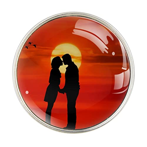 Loversубителите на зајдисонцето се бакнуваат со 2 парчиња автомобил ароматерапија есенцијално масло дифузер метален шкаф со вентил 4 чувствувани